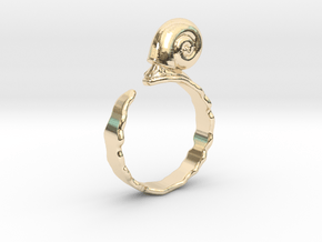 Ramshorn Ring - Size 6 in 14k Gold Plated Brass
