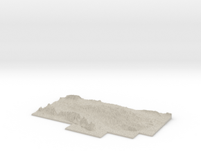 W500 S50 E 600 N150 Relief Map in Natural Sandstone