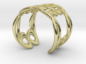 Cuff Bracelet Weave Line B-009 in 18k Gold Plated Brass