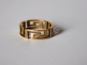 Aztec ring Size 7 5 in Natural Bronze