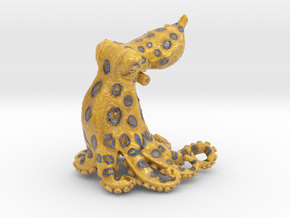 Blue-ringed Octopus in Glossy Full Color Sandstone