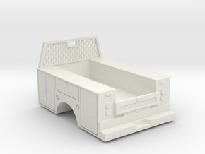 Standard Full Box Truck Bed W Cab Guard 1-50 Scale in White Natural Versatile Plastic