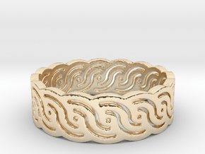 Croatian interlace female ring (+3 morale) in 14k Gold Plated Brass