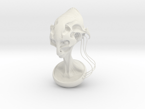 AlienHead 5inchY in White Natural Versatile Plastic
