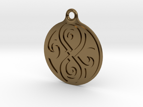 Earring of Rassilon 2cm in Polished Bronze
