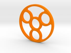 Spinner (Hand/EDC/Fidget Spinner) in Orange Processed Versatile Plastic