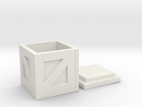 D&D Wood Crate in White Natural Versatile Plastic