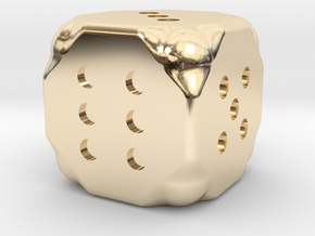 Dice in 14k Gold Plated Brass