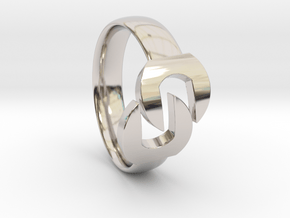 Wrench Ring  in Rhodium Plated Brass