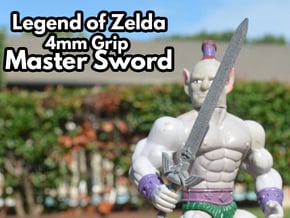 Master Sword, 4mm Grip in White Natural Versatile Plastic