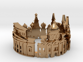 Moscow Skyline - Cityscape Ring in Polished Brass: 6 / 51.5