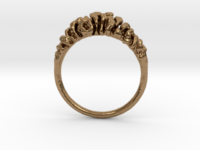 Reaction Diffusion Ring "Brainring" (size 60) in Natural Brass