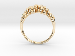 Reaction Diffusion Ring "Brainring" (size 60) in 14K Yellow Gold