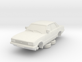 1-87 Ford Cortina Mk5 4 Door Hollow (repaired) in White Natural Versatile Plastic
