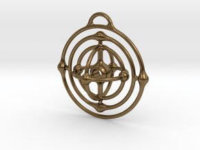 Atom Pendant in Natural Bronze (Interlocking Parts)