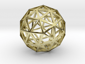 Geodesic Sphere Necklace in 18k Gold Plated Brass