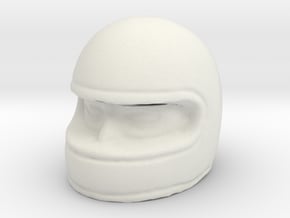 1/[18, 20, 24, 32, 43] Racer Head in Helmet 01 in White Natural Versatile Plastic: 1:18