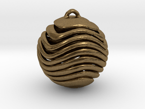Sliced Sphere Pendant in Natural Bronze