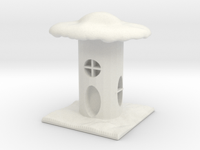 Mushroom House Rook in White Natural Versatile Plastic