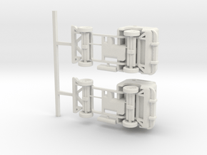 1959 FC150 Chassis and Cab (x2) in White Natural Versatile Plastic: 1:87 - HO