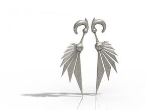 Bladewing Earrings - 4g in Polished Bronzed Silver Steel
