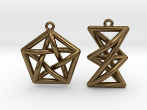 Forbidden Subgraph Earrings in Natural Bronze