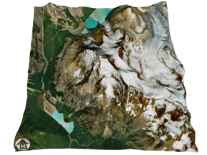 Mount Robson Map: 8" in Full Color Sandstone
