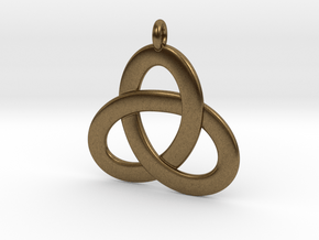 2.5D Open Triquetra Pendant 4.5cm in Natural Bronze