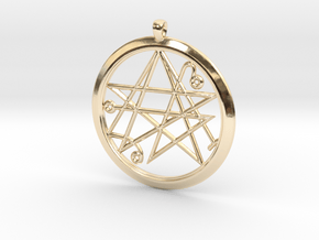 Sigil of the Gates Pendant 4.5cm in 14K Yellow Gold