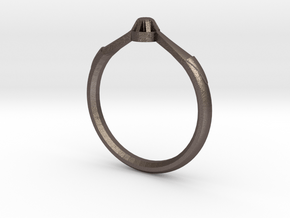 Emma's Lost Ring in Polished Bronzed Silver Steel