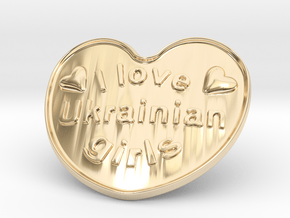 I Love Ukrainian Girls in 14K Yellow Gold