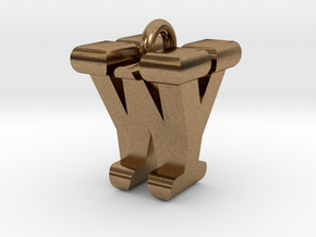 3D-Initial-WY in Natural Brass