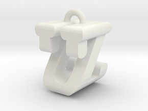 3D-Initial-UZ in White Natural Versatile Plastic