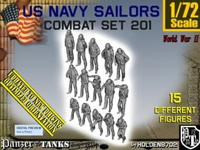 1/72 USN Combat Set 201 in Tan Fine Detail Plastic