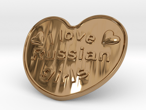 I Love Russian Girls in Polished Brass