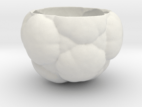 Fractal Flower Pot in White Natural Versatile Plastic