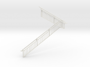 MOF Stair Railing#11 in White Natural Versatile Plastic