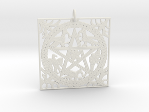 Croatian interlace pendant (+8 intelligence) in White Natural Versatile Plastic