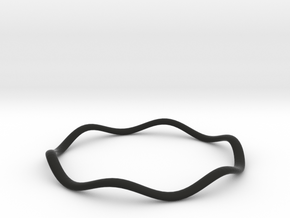 Onda Stack Steel Bracelet in Black Natural Versatile Plastic: Medium