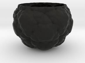Fractal Flower Pot IV in Black Natural Versatile Plastic