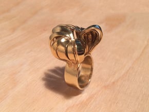 Pumpkin Ring Size 6 in Polished Brass
