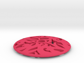 Drop Spindle Whorl--Curves in Pink Processed Versatile Plastic