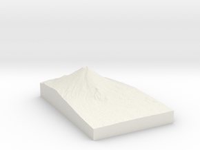 Mount Fuji in White Natural Versatile Plastic