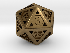 Icosahedron D20 in Natural Bronze
