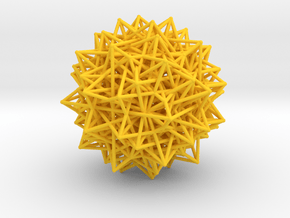 Compound of Fifteen 16-Cells,Variation 1 in Yellow Processed Versatile Plastic
