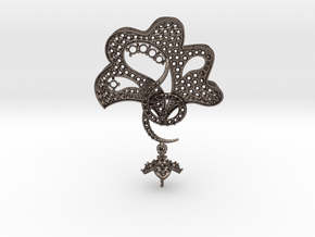 Pendant with three parts PS001000010 in Polished Bronzed Silver Steel