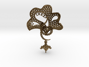 Pendant with three parts PS001000010 in Polished Bronze