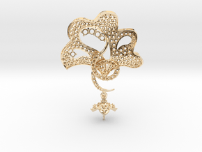 Pendant with three parts PS001000010 in 14k Gold Plated Brass