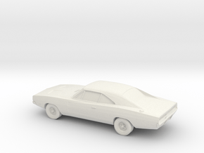 1/87 1969 DODGE CHARGER in White Natural Versatile Plastic