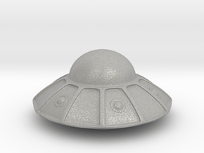 flying saucer (3cm) in Aluminum: Extra Small